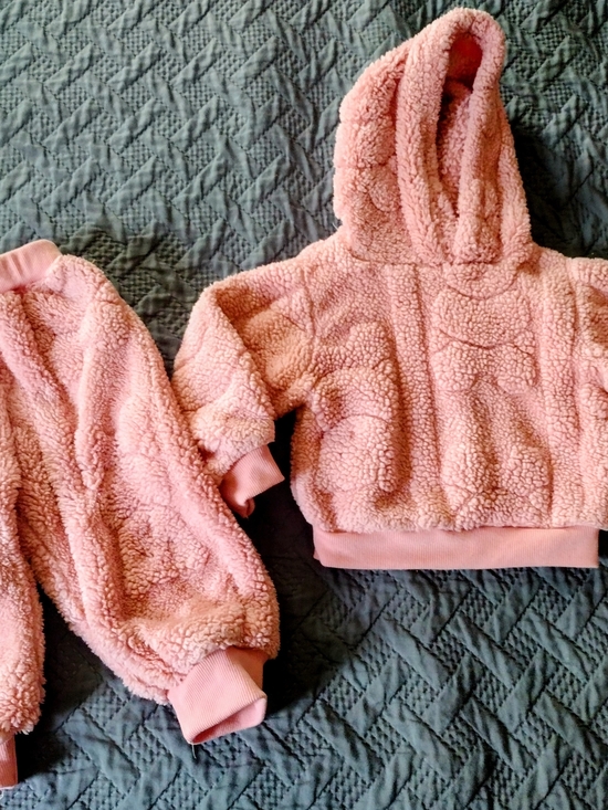 Other - Cozy Pink Sherpa Hoodie Set